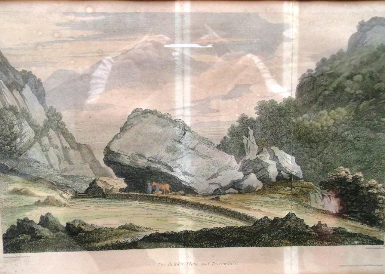 The Bowder Stone and Borrowdale by Joseph Farington RA