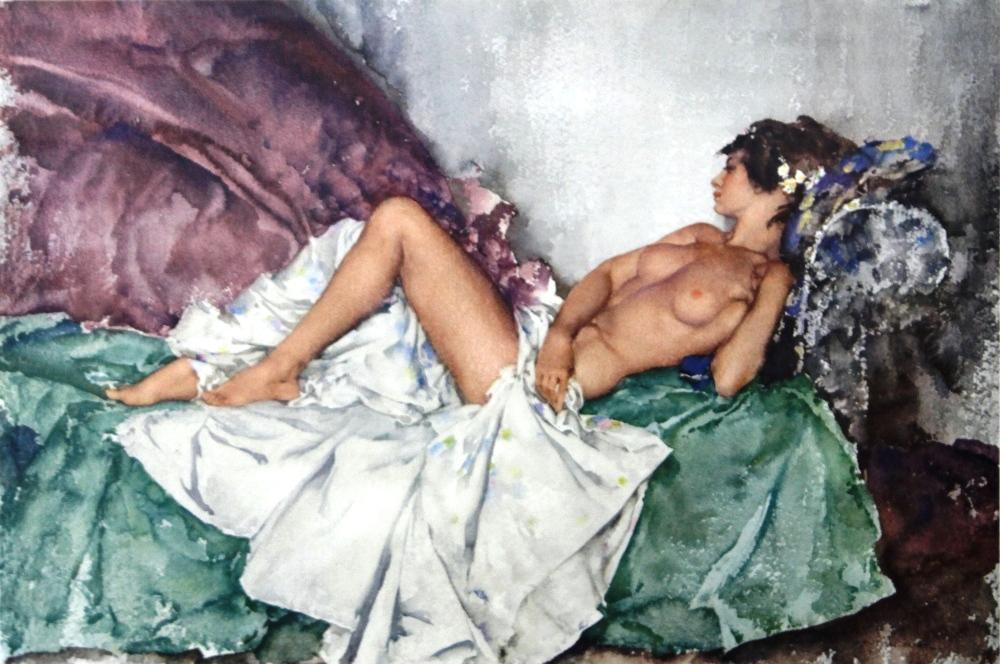 Reclining Nude III by Sir William Russell Flint R.A.
