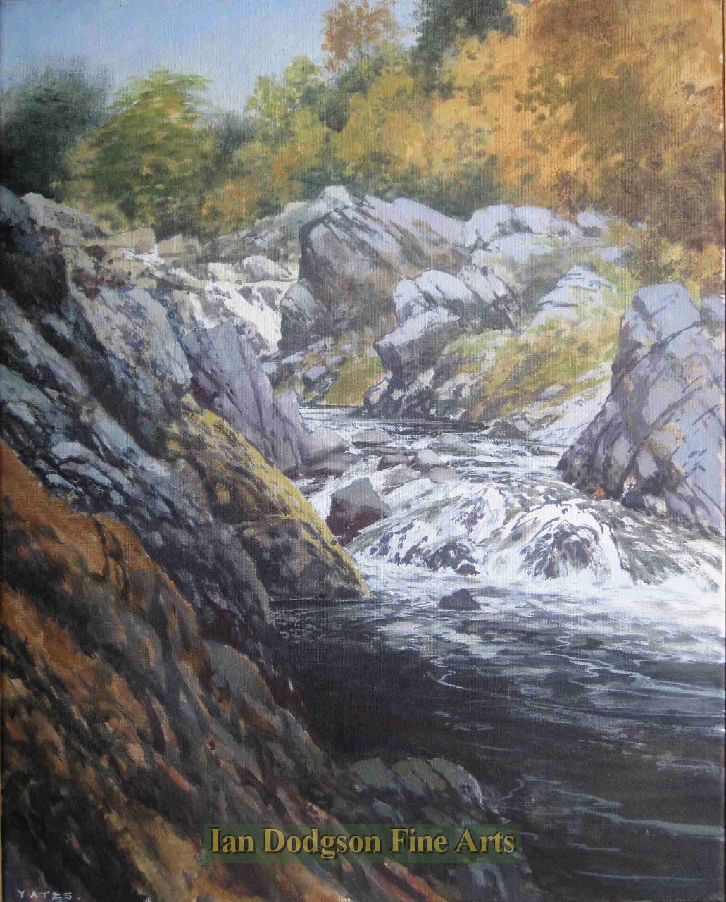Rocks and Water (Afon Machno) by Jeremy Yates PRCA
