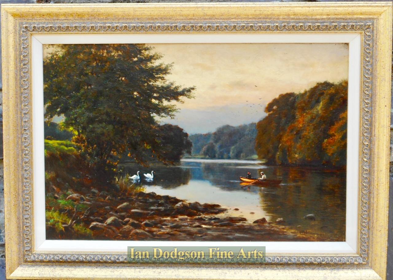 Tranquility on the river Lune by Reginald Aspinwall ARCA, RA.