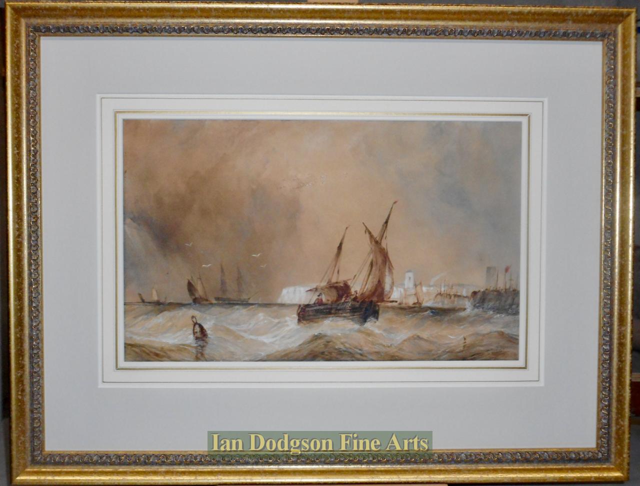 Shipping Off Dover by Edward Tucker snr  (Framed)