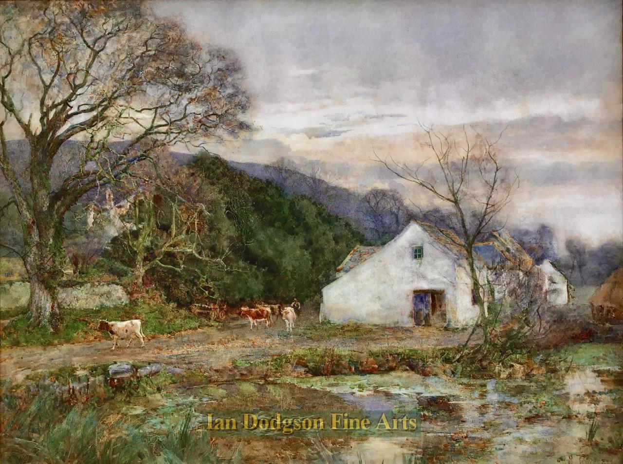 Spring on the Conwy Farm by Samuel Towers RA, RCA.