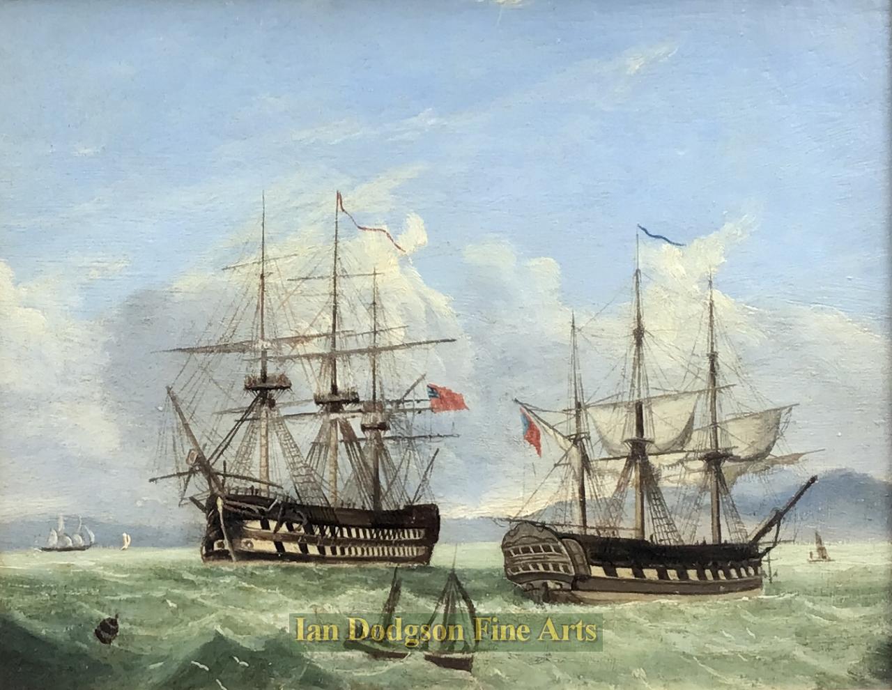 The British Navy, Off Caernarfon, N Wales by Early British School 