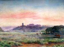 Sunrise over Lancaster from the marshes by Robert Rampling