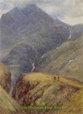 'William Gersham Collingwood R.A. - Walking in the mountains