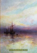 Steam and Sail in the setting Sun by Edmund Phipps