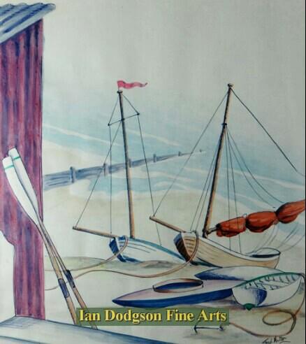 Meryl Watts - Portmeirion Beach Mixed media (c1960)