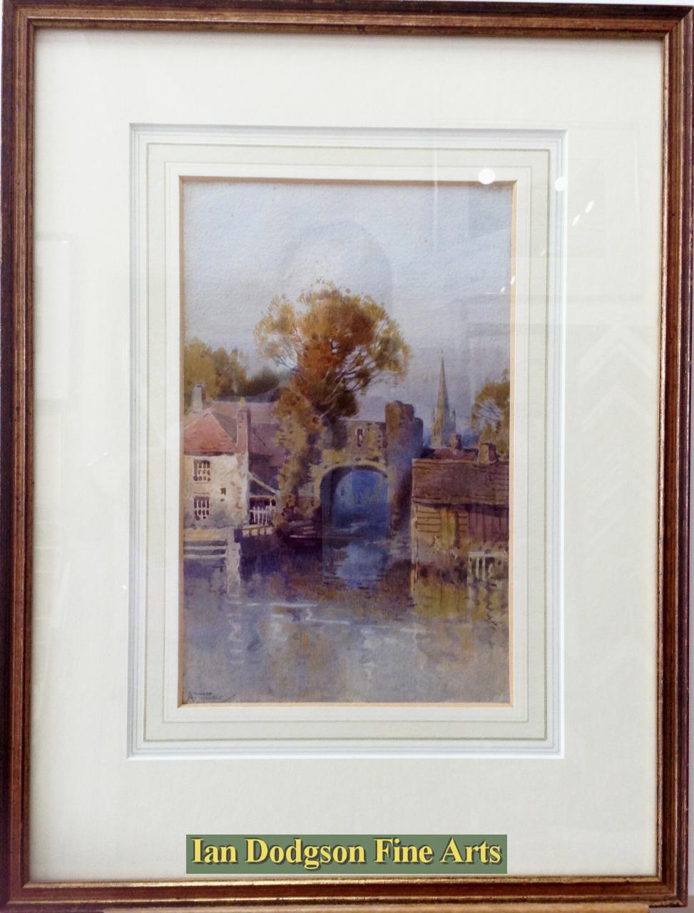 Arthur Tucker - Pullmans Ferry, Norwich. Watercolour (c1900)