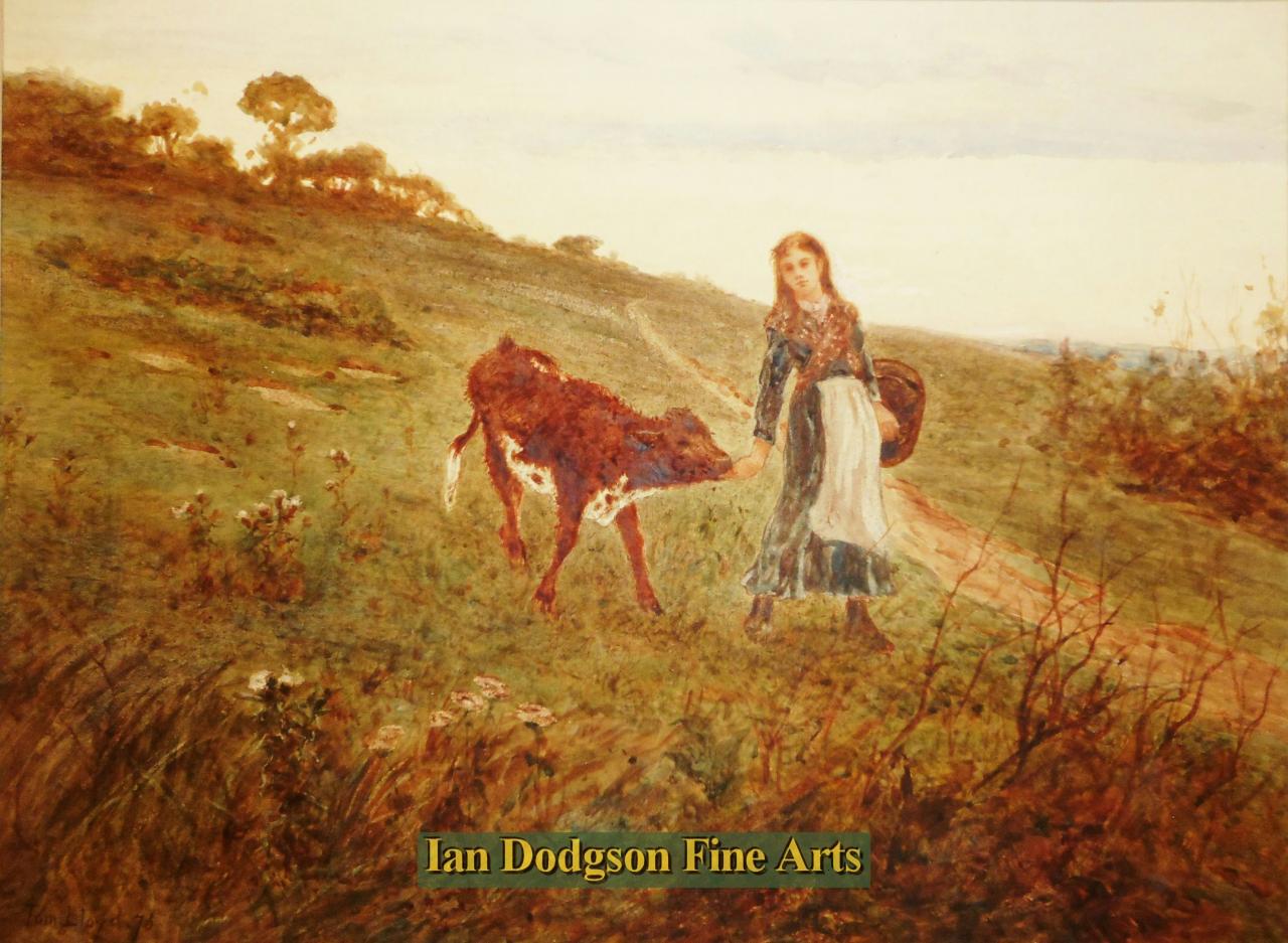 Tom James Lloyd - A special treat Watercolour (1870)