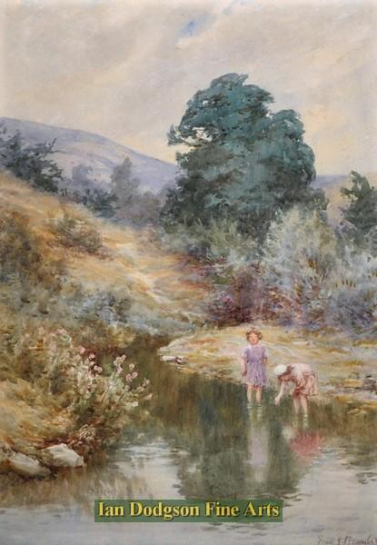 Frederick J Knowles - Summers day, North Wales Watercolour (c1920)