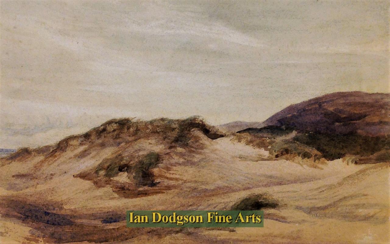 Henry Clarence Whaite - The Sand Hills, Deganwy, N Wales Watercolour (c1880)