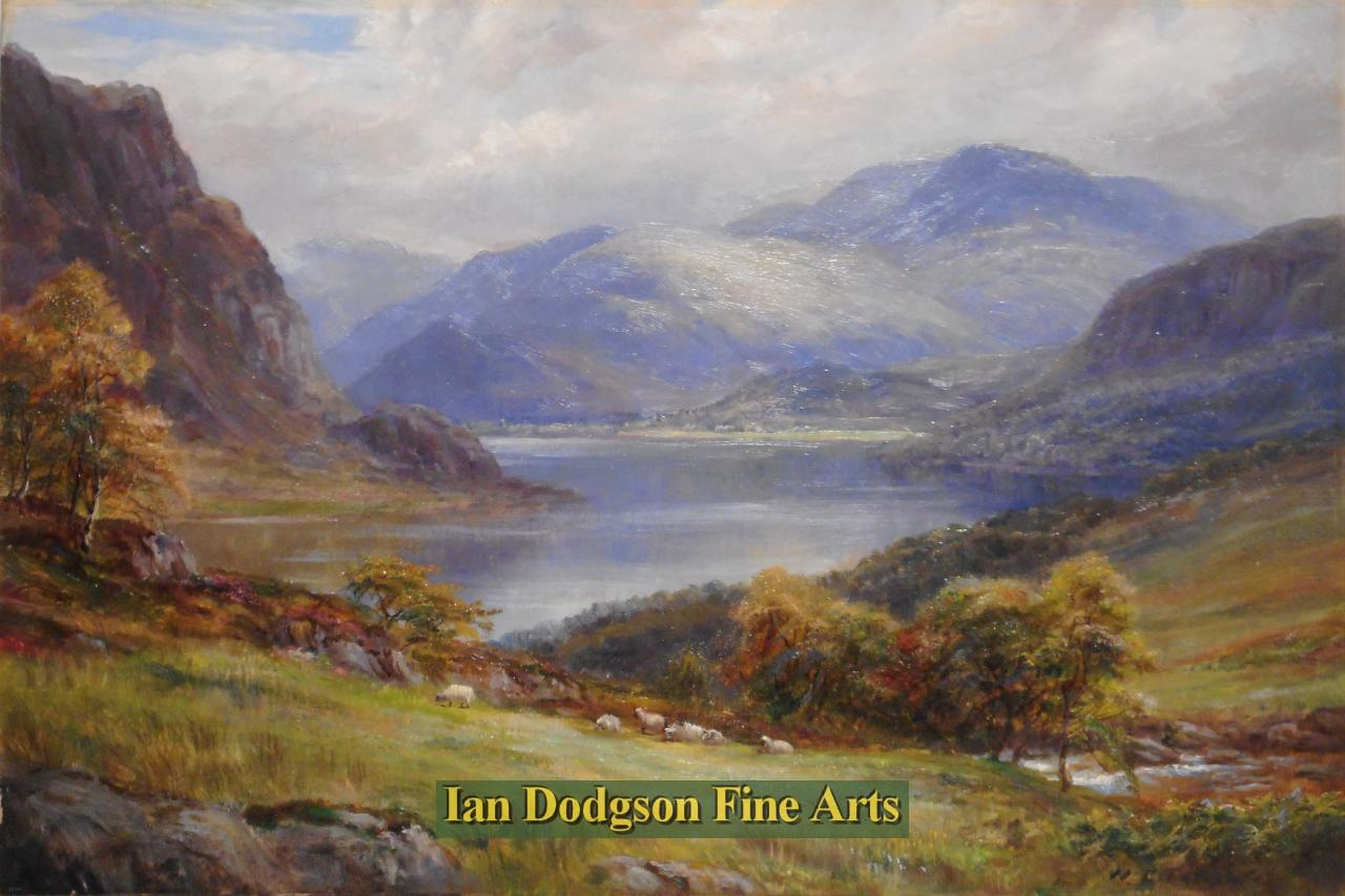 William Lakin Turner - In the Lakes, Ennerdale Water Oil on board (c1900)