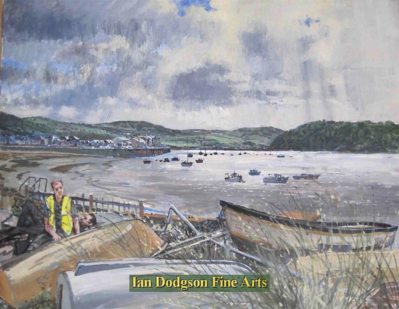 Jeremy Yates - Morning Break, Conwy estuary Acrylic on board (c2010)