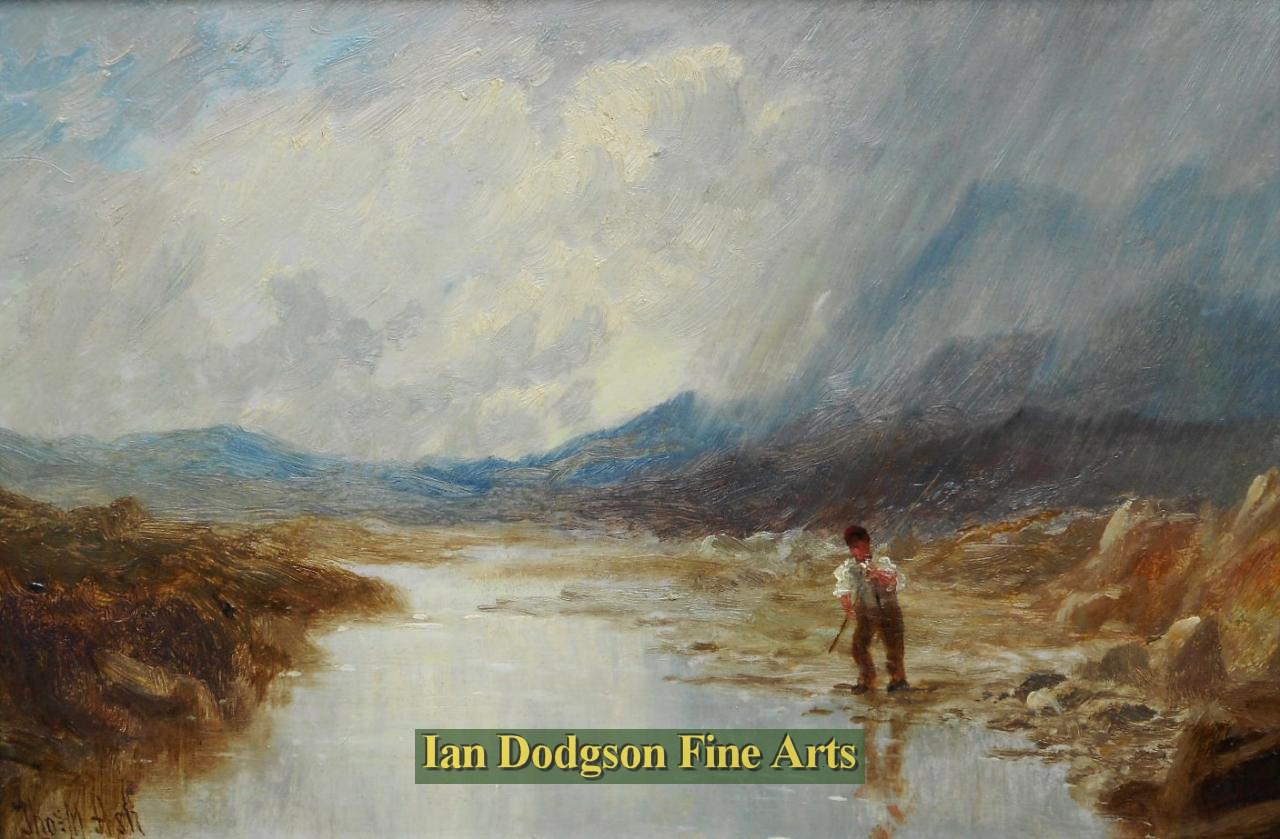 Thomas Morris Ash - A Passing Storm Oil on board (1891)