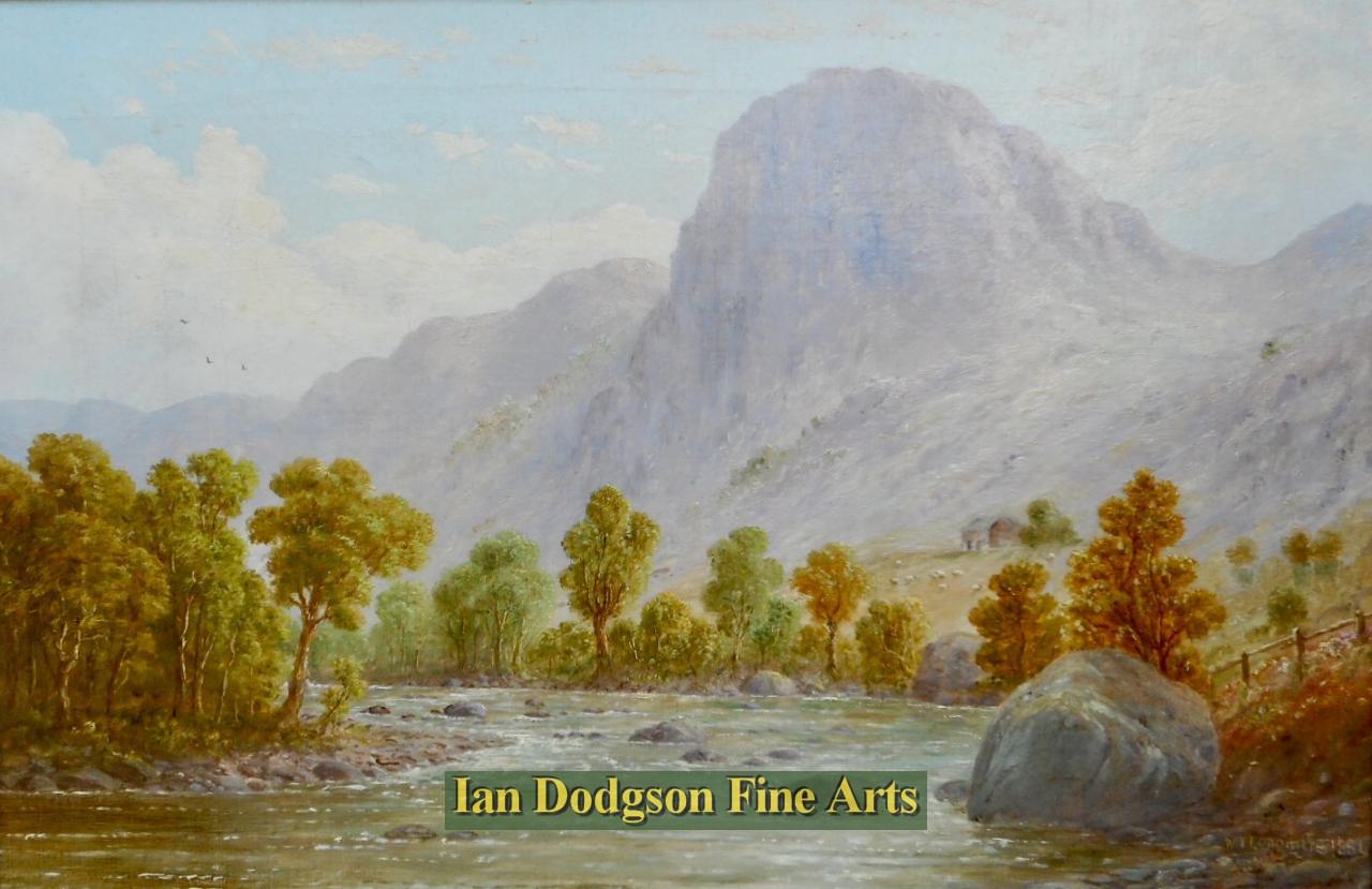 William Taylor Longmire - Ravens Crag and St Johns Beck, Oil on canvas (1884)