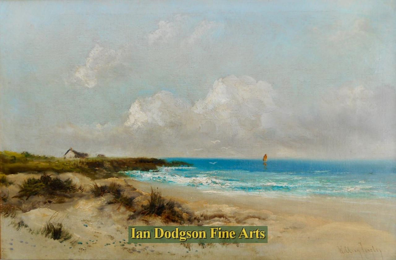 William Langley - Coastal landscape. Oil on canvas (c1900)