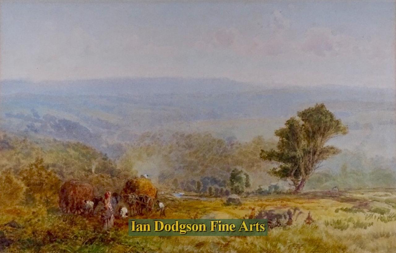 James Whaite - Harvesting Watercolour (c1900)