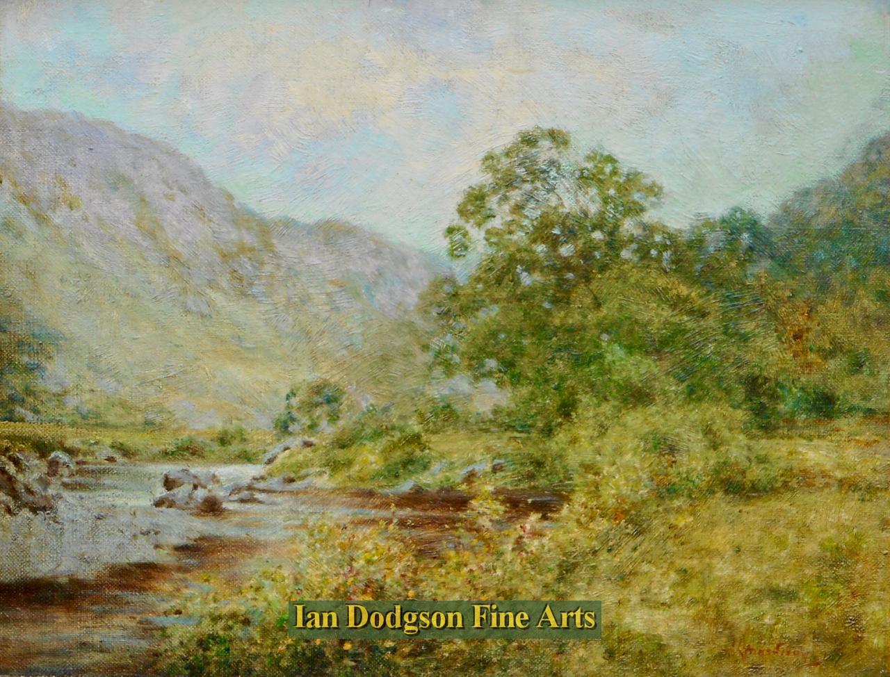 John Abernethy Lynas Gray - On Glaslyn River Oil on canvas (c1920)