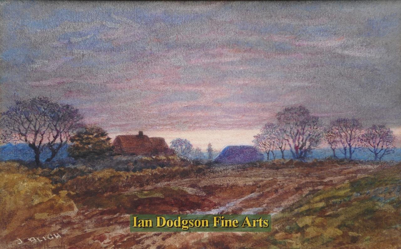 Jabez Bligh - Morning Sunrise Watercolour (c1890)