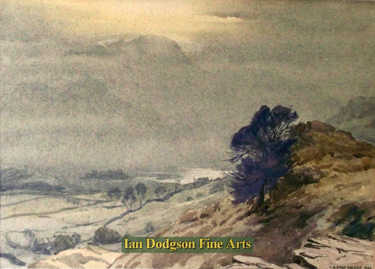 Bernard Eyre Walker - Little Langdale, Lake District. Watercolour (1946)