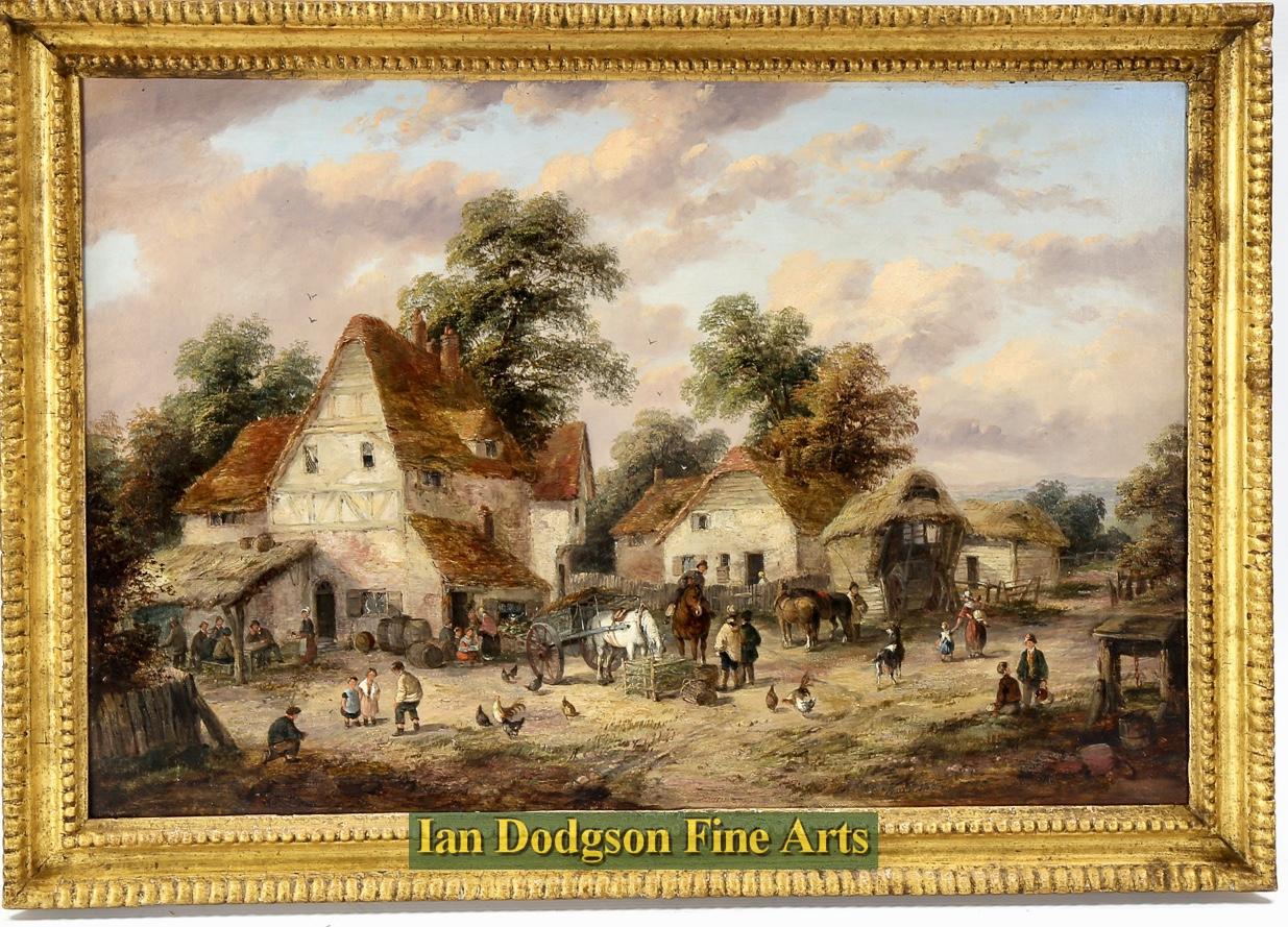 A Busy Village scene by Georgina Lara