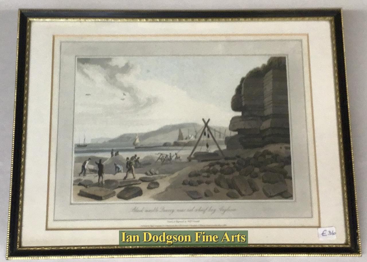 Black Marble Quarry, Red Wharf Bay,  Anglesea by William Daniell