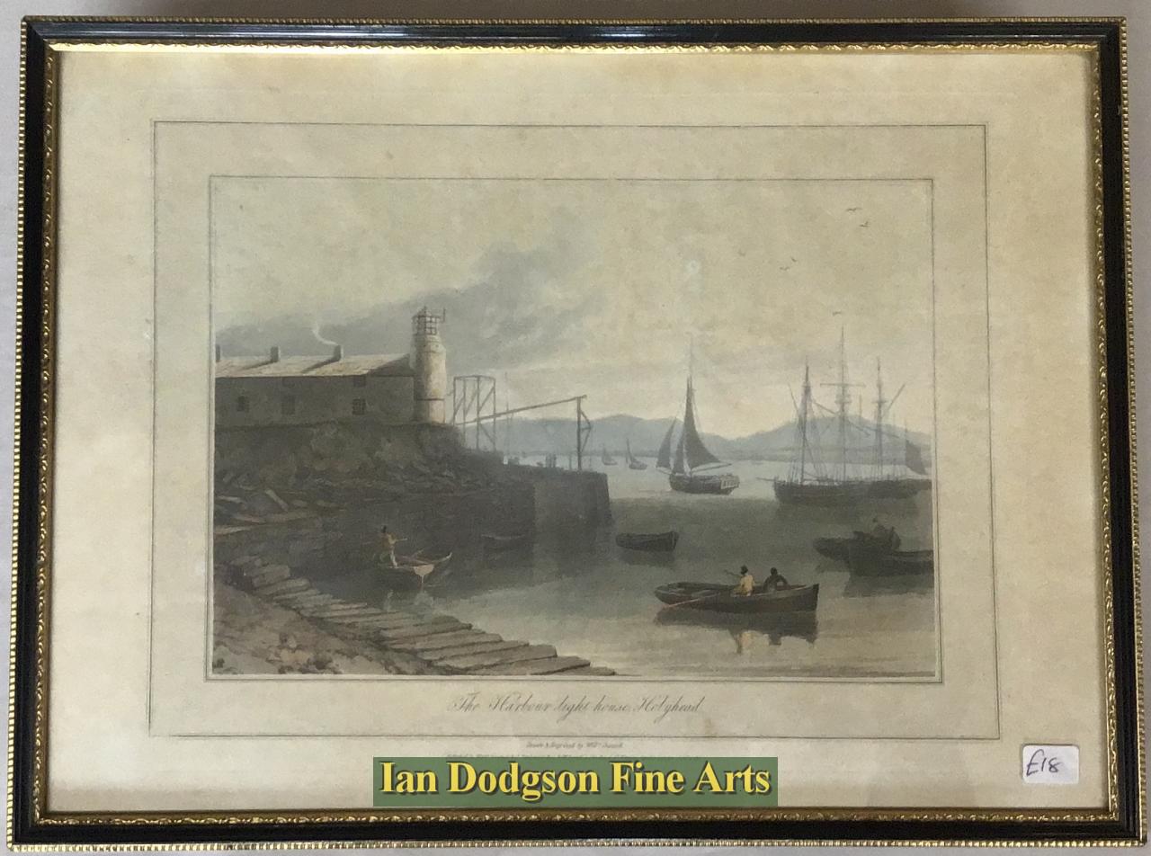 Harbour Lighthouse , Holyhead by William Daniell