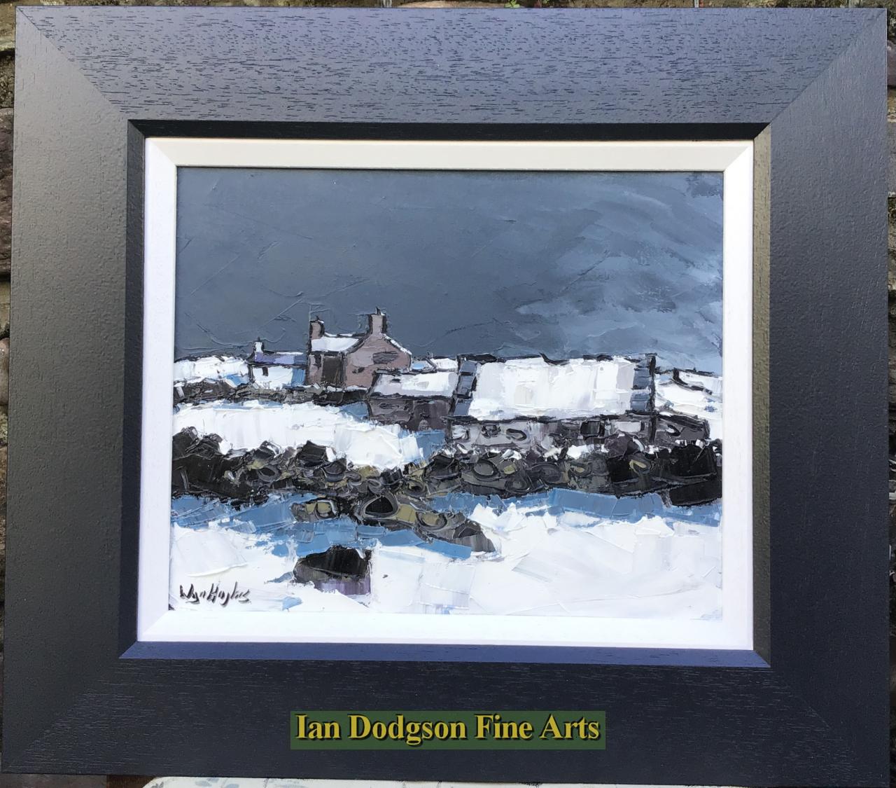 Wyn Hughes - Snow scene, Pen y Groes Oil on canvas (2023)
