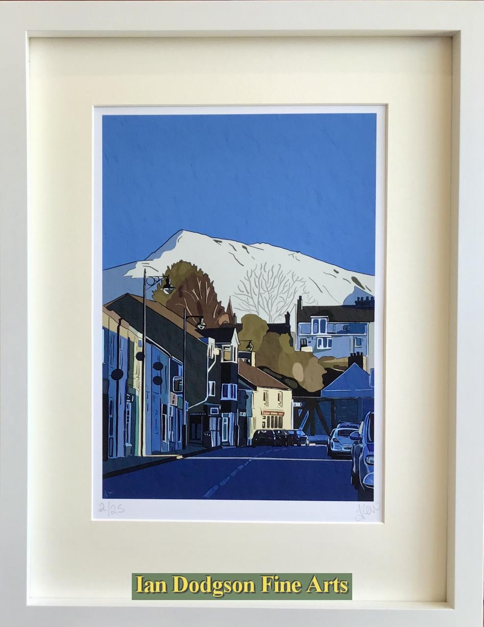 Jane White - Bethesda High Street with Yr Elen