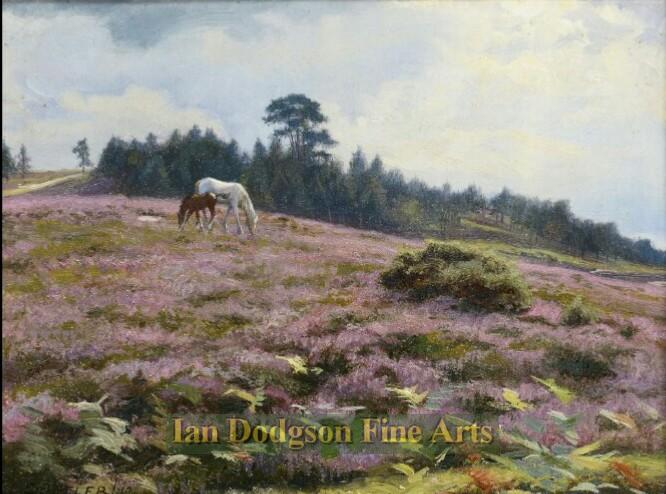 Ponies,  Mare with her Foal. by Charles Ernest. Butler RA