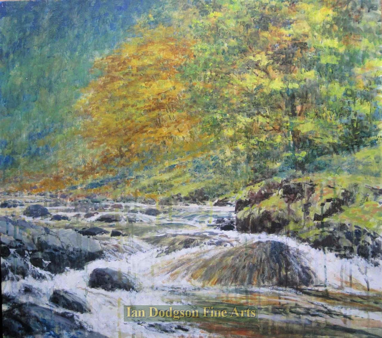 Between the showers, Gold and Green (Ogwen) by Jeremy Yates PRCA
