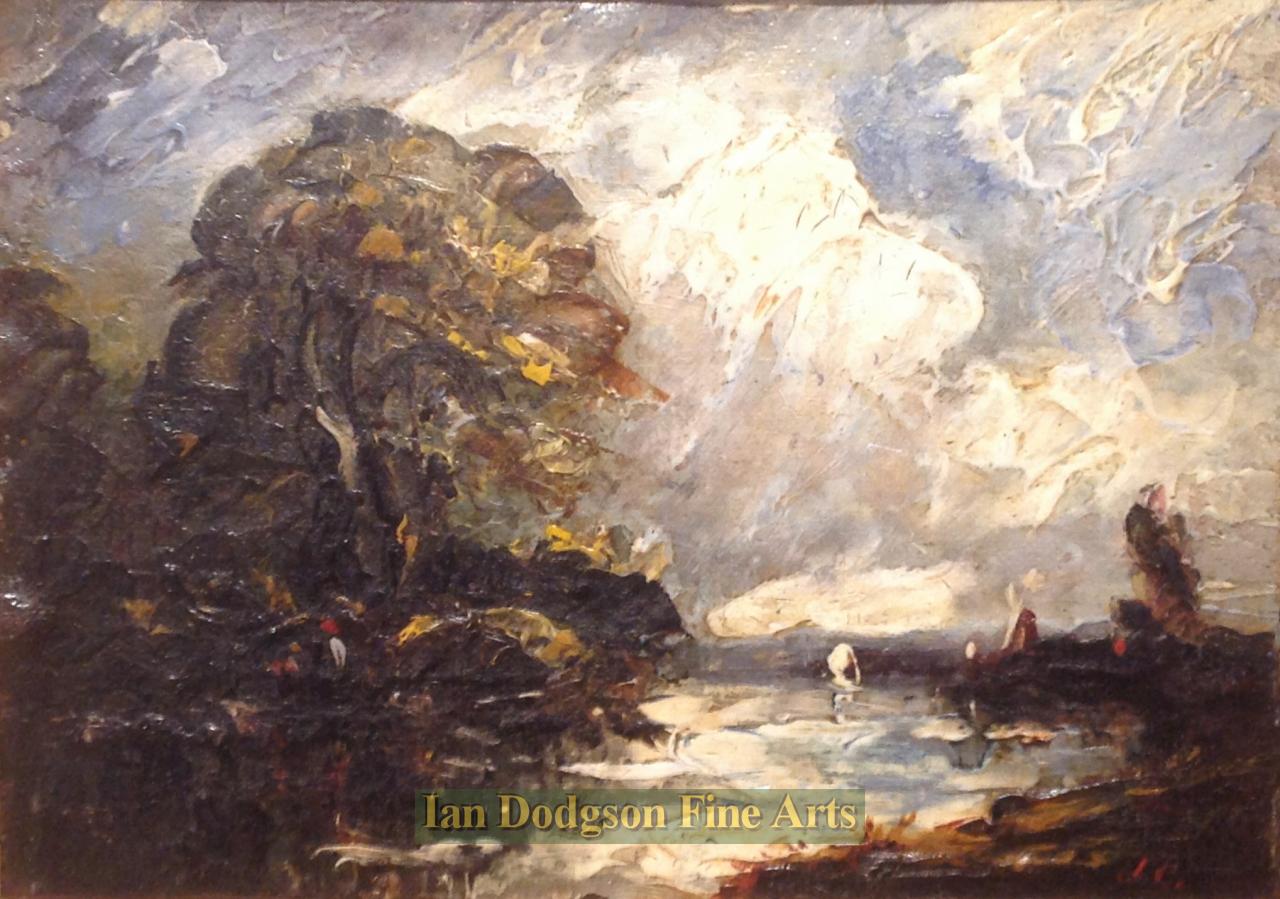 River Landscape by Early British School 
