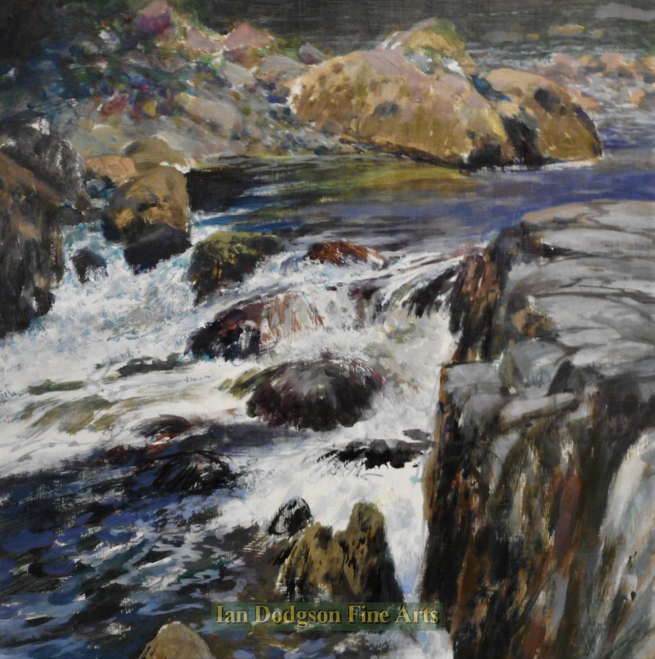 Water over rocks,  Afon Ogwen by Jeremy Yates PRCA