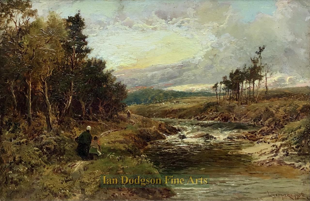 Along the river path by William Manners R.A, R.B.A.