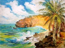 'Barbara Brassey - Coastal Palms ( sketch from her studio)
