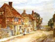 'Francis Tighe - Village Street Scene