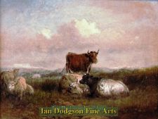 Cattle and Sheep resting by Claude Cardon