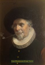 Gentleman Smoking A Clay Pipe by unknown  artist