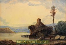 Llyn Padarn, Dolbadarn Castle by Thomas Miles Richardson jnr