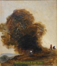 Figures by a Tree by David Cox Snr