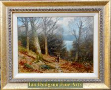 In the woods above the ferry, Windermere by James Henry Crossland