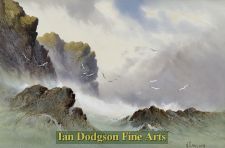 Cliffs and Seascape by H Flyremte
